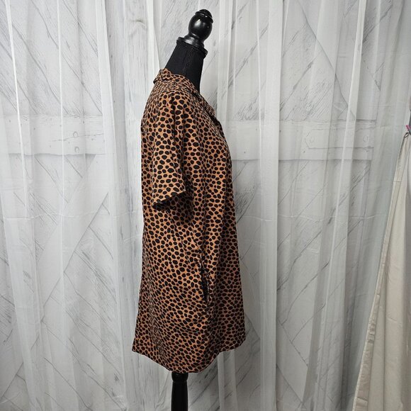 Leopard Print Short Sleeve Dress - Picture 6 of 13